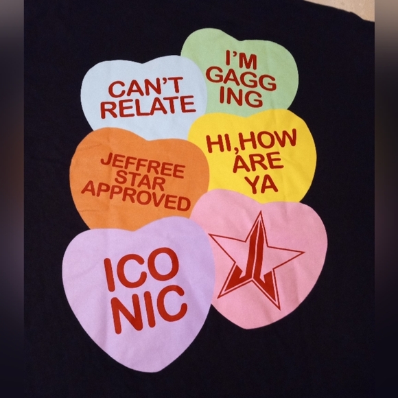 🆕 Jeffree Star Black Valentine's T-shirt with Logo, X-Large, NWOP - Picture 11 of 12